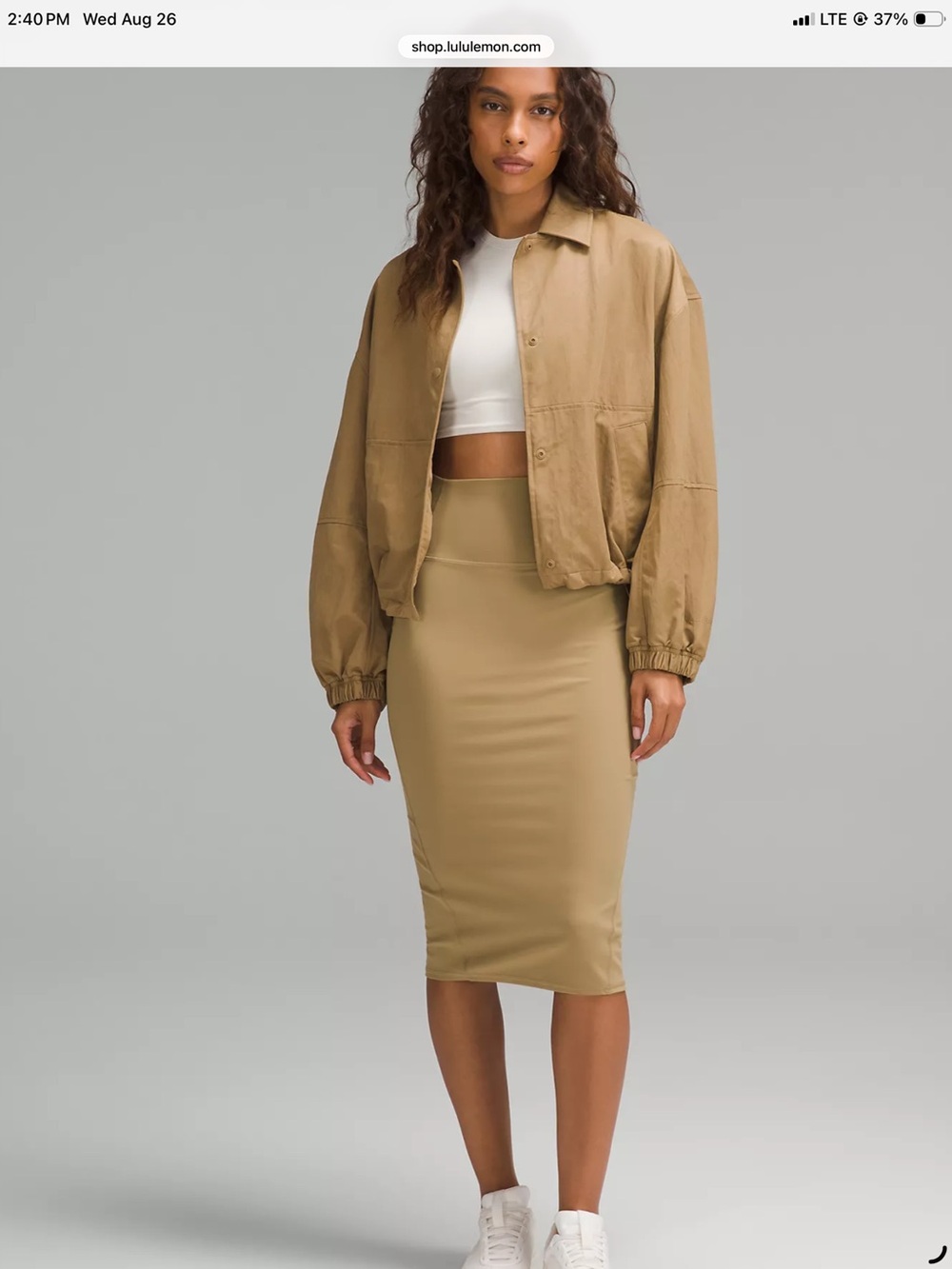 lululemon athletica Tan Khaki Pencil Skirt